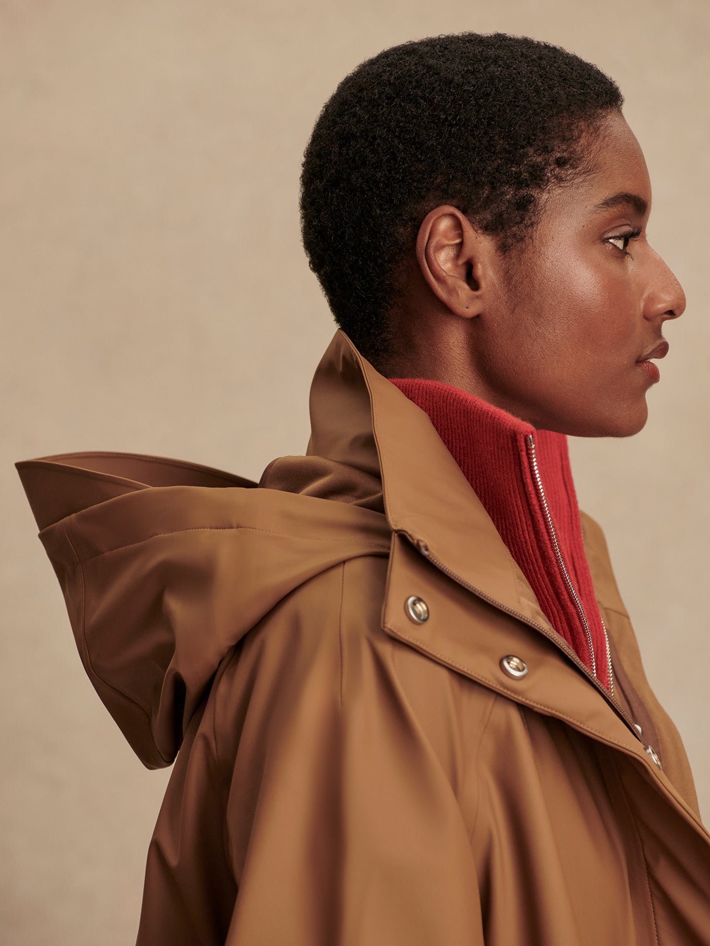 Varley Cocoa Dust Amel A-Line Rain Jacket