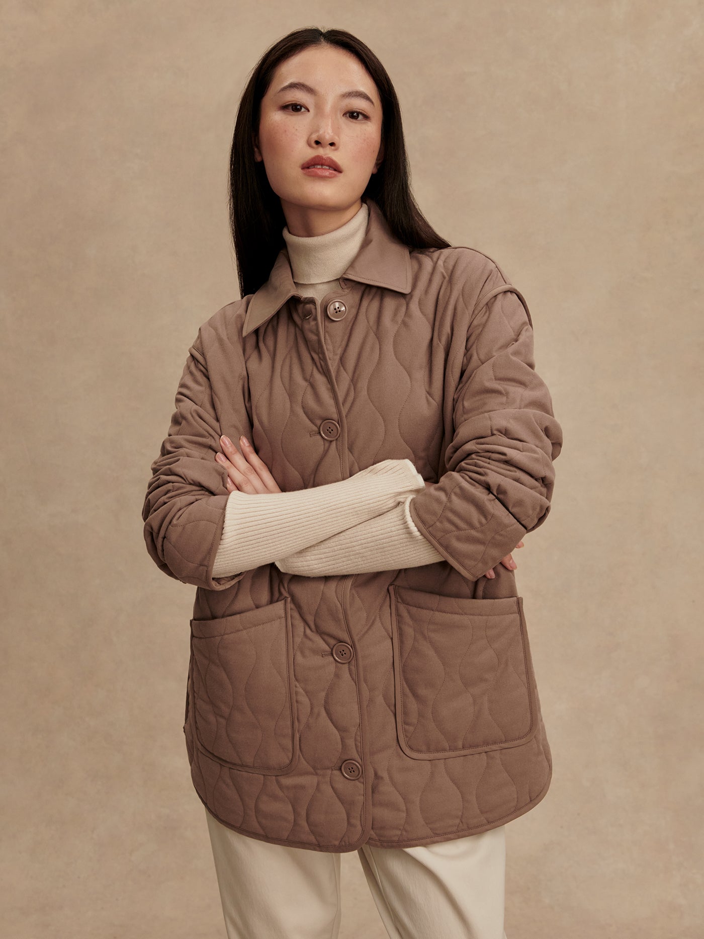 Varley Ash Taupe Wilson Relaxed Jacket