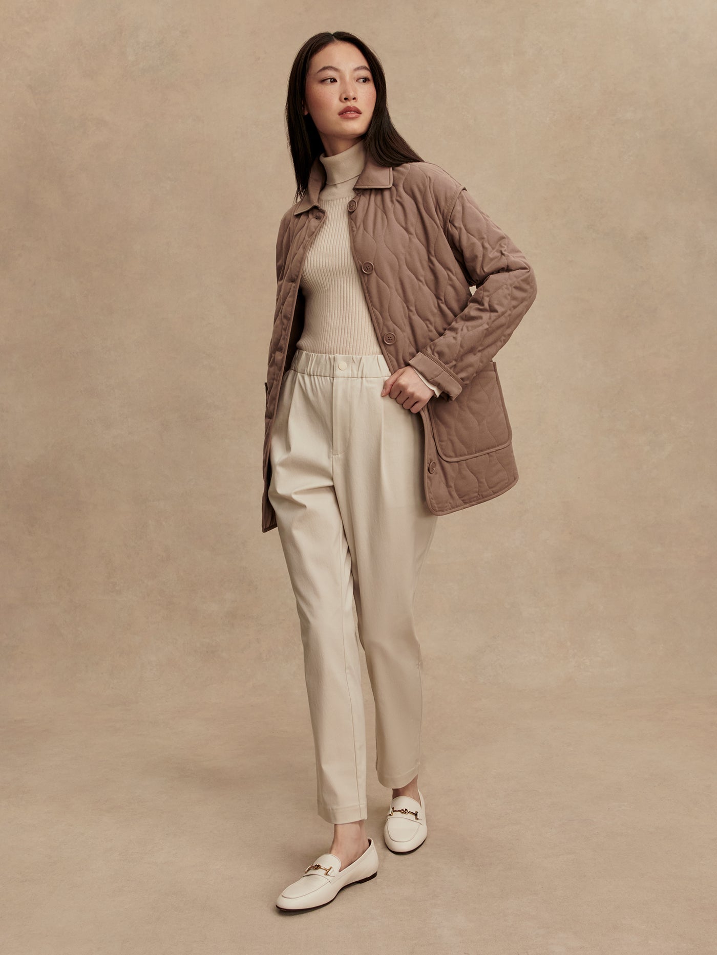 Varley Ash Taupe Wilson Relaxed Jacket