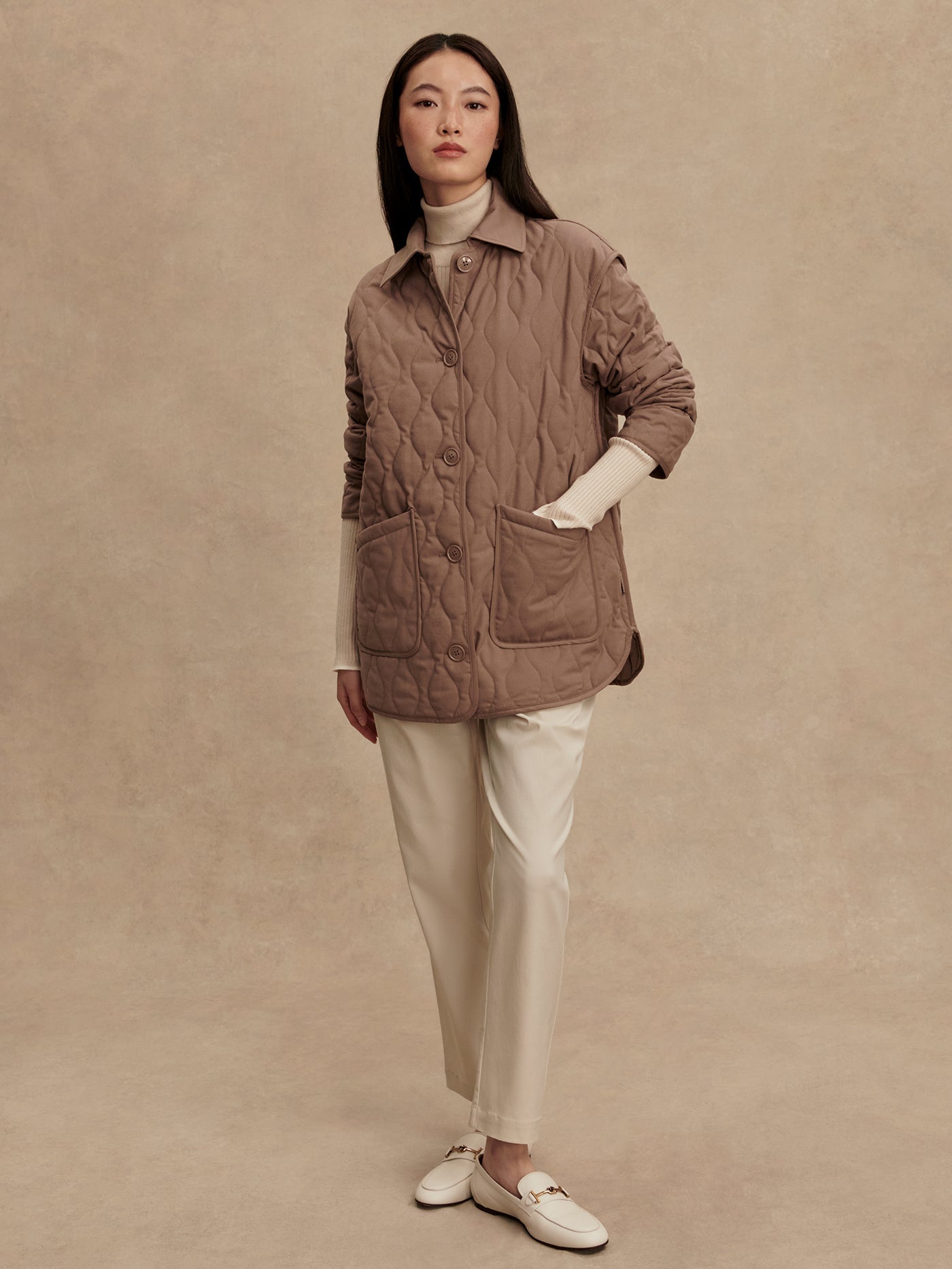 Varley Ash Taupe Wilson Relaxed Jacket