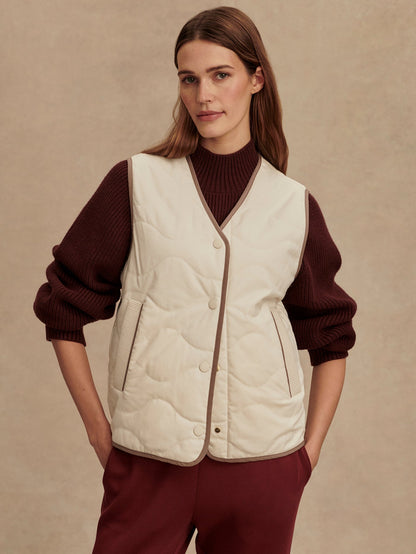 Varley Ash Taupe/ Birch Lori Reversible Gilet