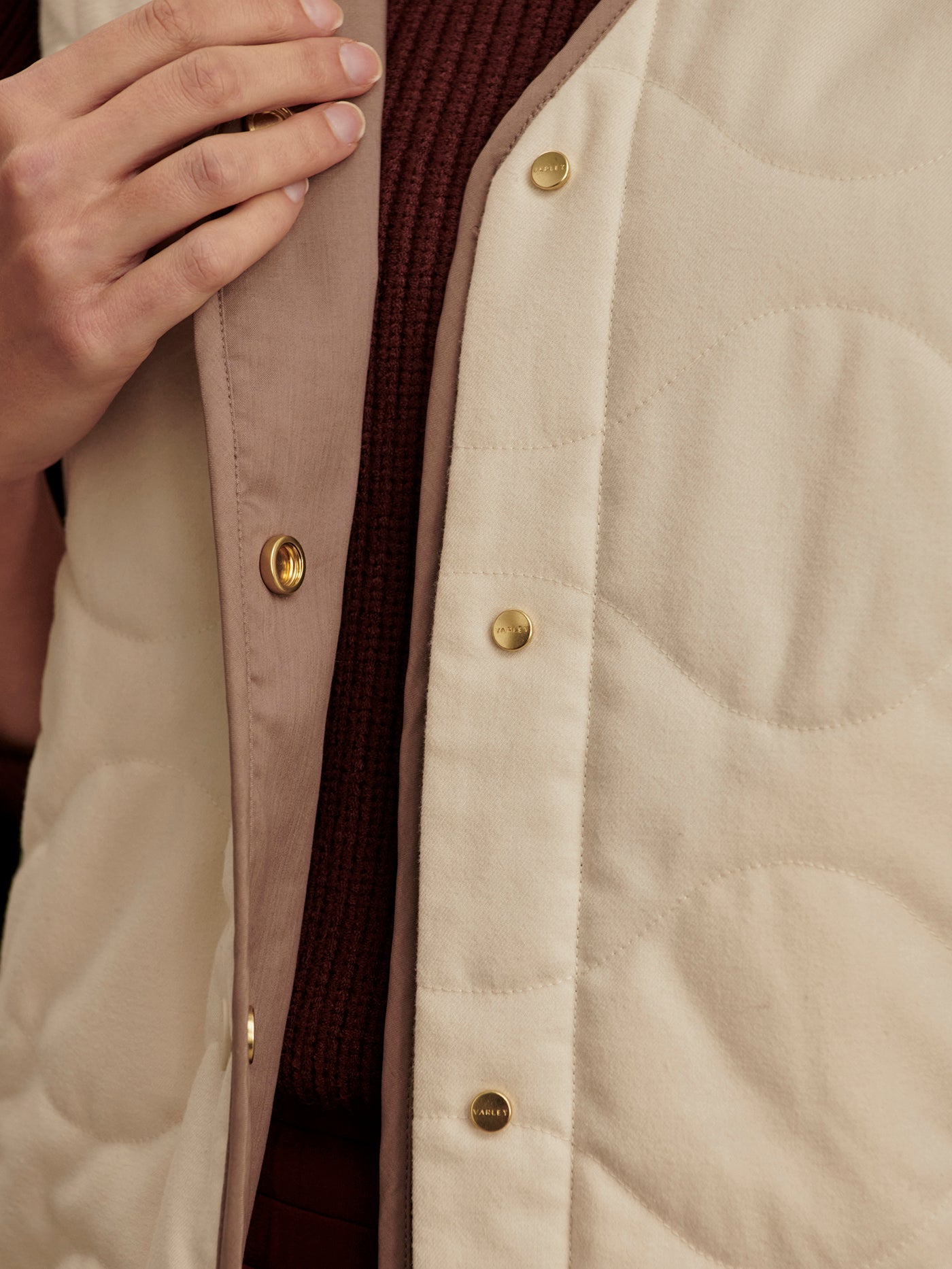 Varley Ash Taupe/ Birch Lori Reversible Gilet