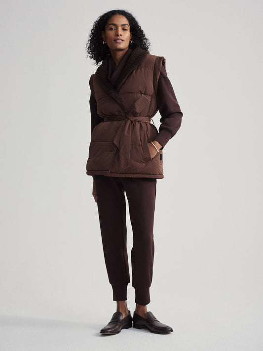 Varley Chestnut/ Coffee Bean Lanville Reversible Gilet