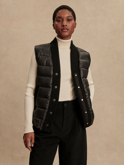 Varley Black Colwyn Combo Boxy Gilet