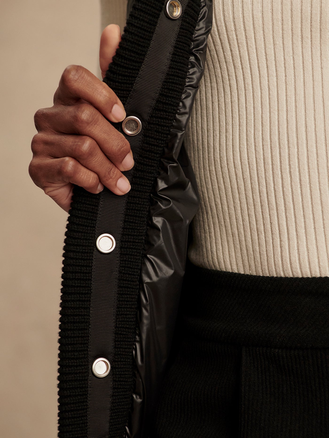 Varley Black Colwyn Combo Boxy Gilet