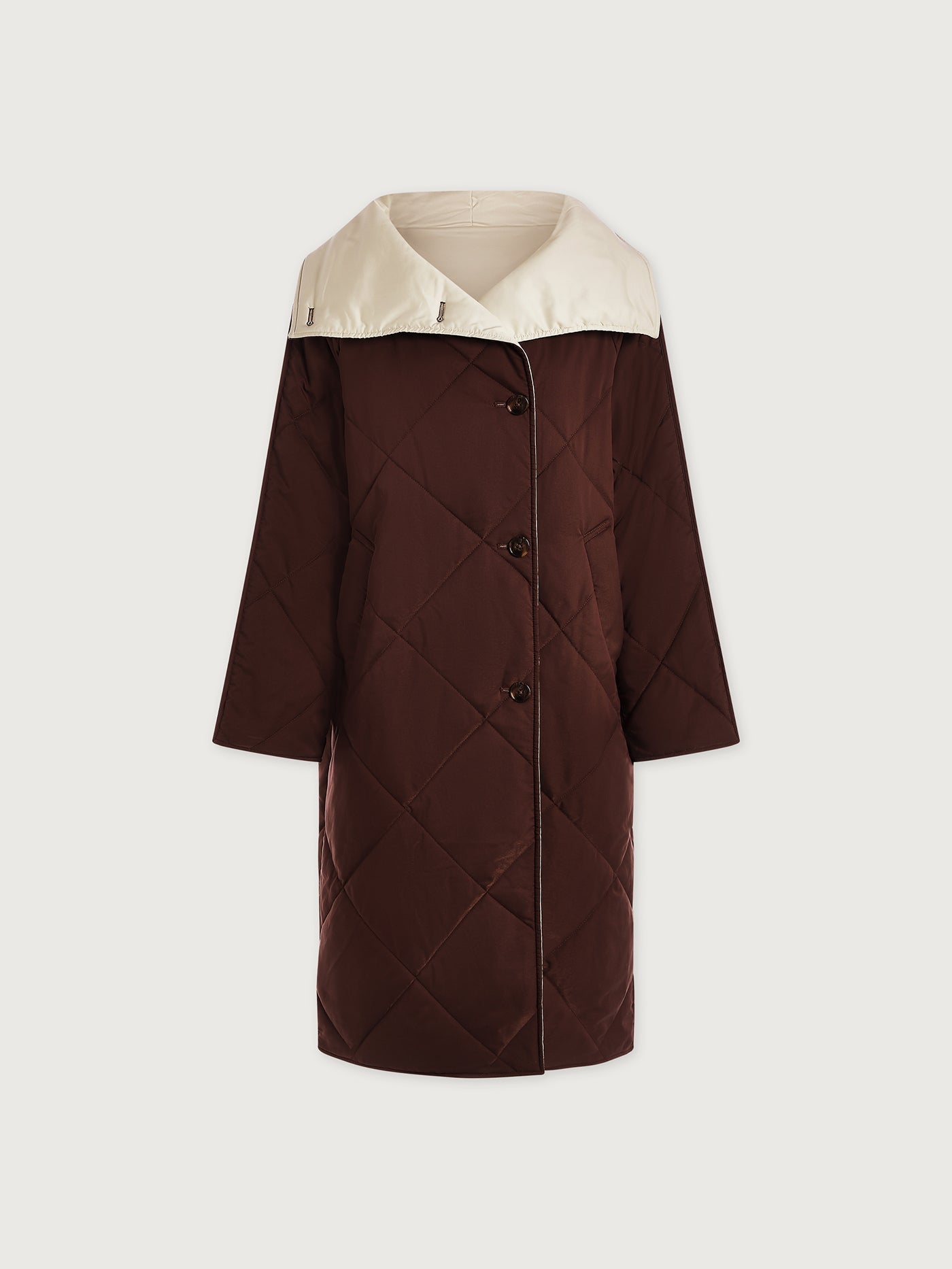 Varley Deep Mahogany Annalise Reversible Wrap Coat
