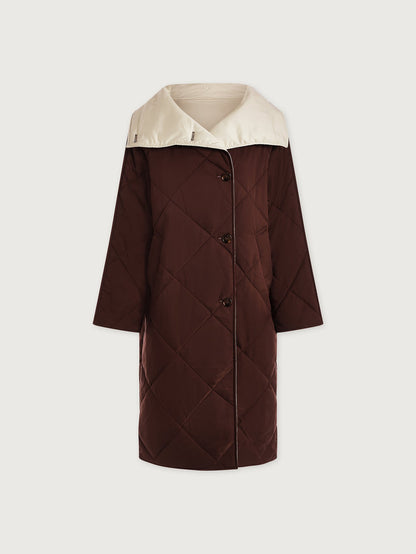 Varley Deep Mahogany Annalise Reversible Wrap Coat