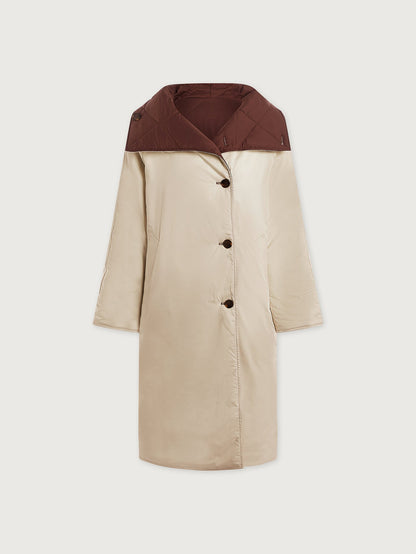 Varley Deep Mahogany Annalise Reversible Wrap Coat