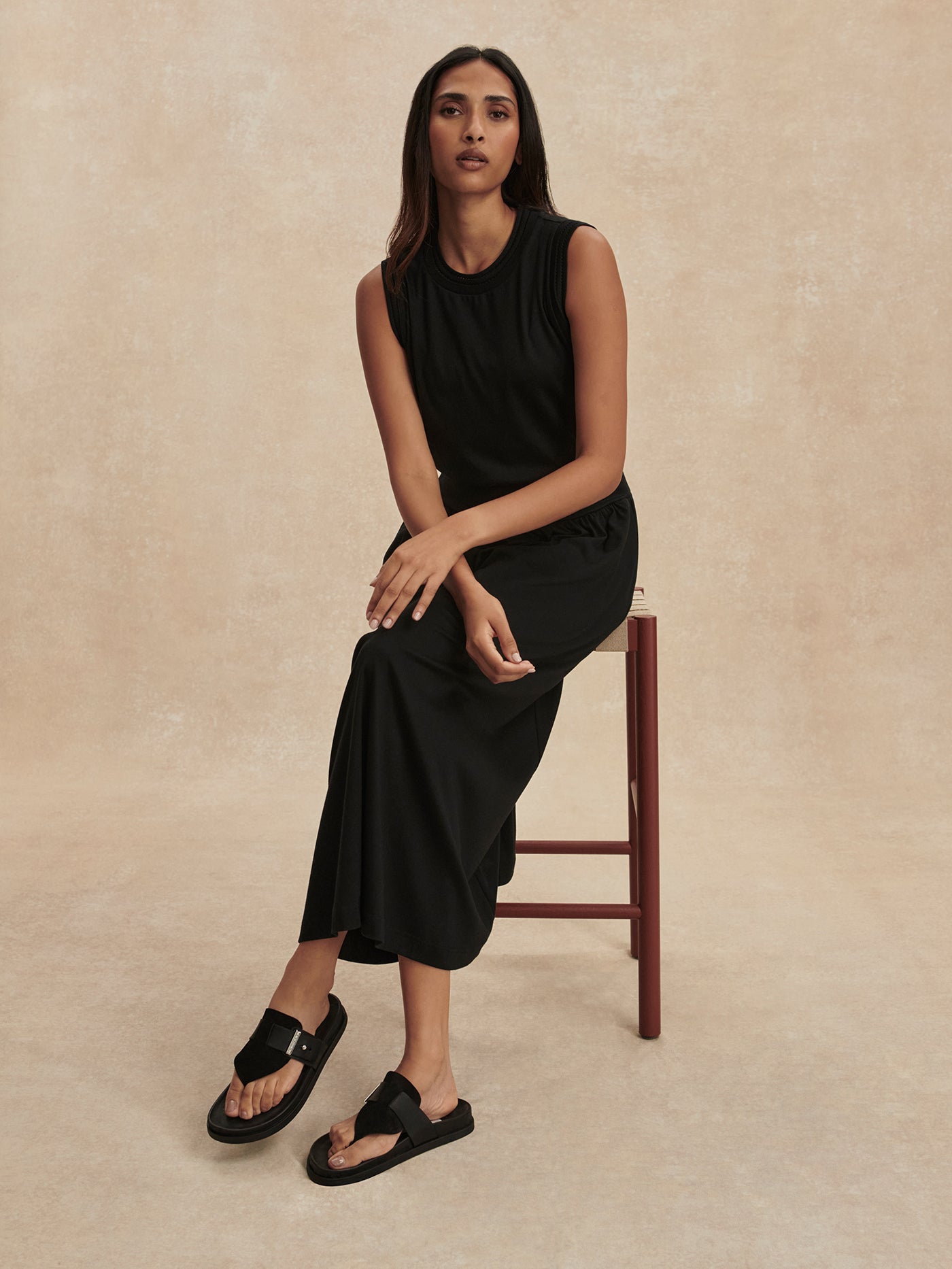 Varley Black Jonesy Maxi Dress