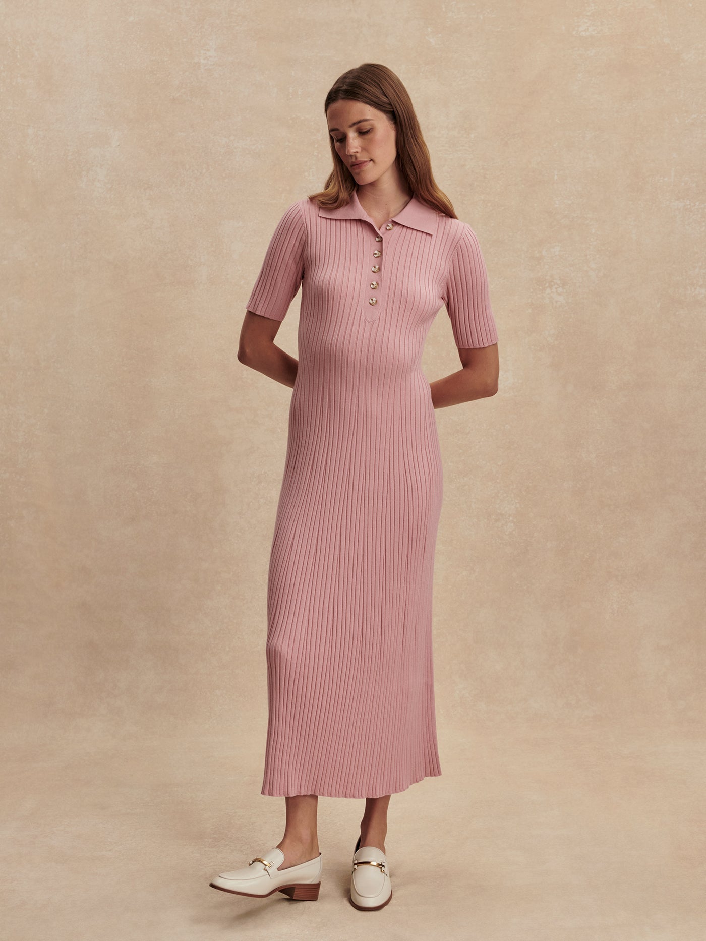 Varley Zephyr Mauve Joey Knit Maxi Dress