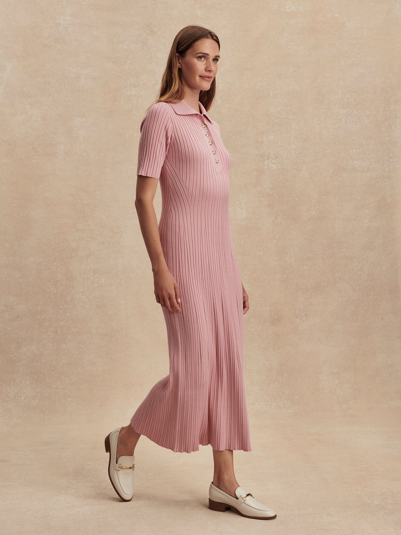 Varley Zephyr Mauve Joey Knit Maxi Dress