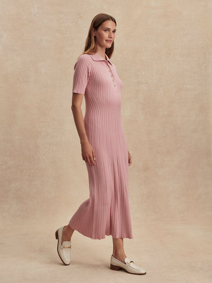 Varley Zephyr Mauve Joey Knit Maxi Dress