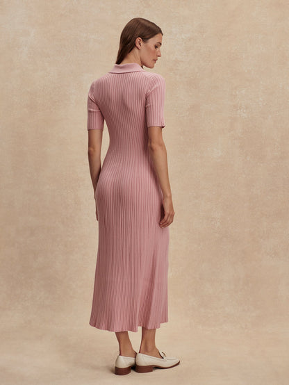Varley Zephyr Mauve Joey Knit Maxi Dress
