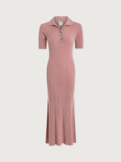 Varley Zephyr Mauve Joey Knit Maxi Dress