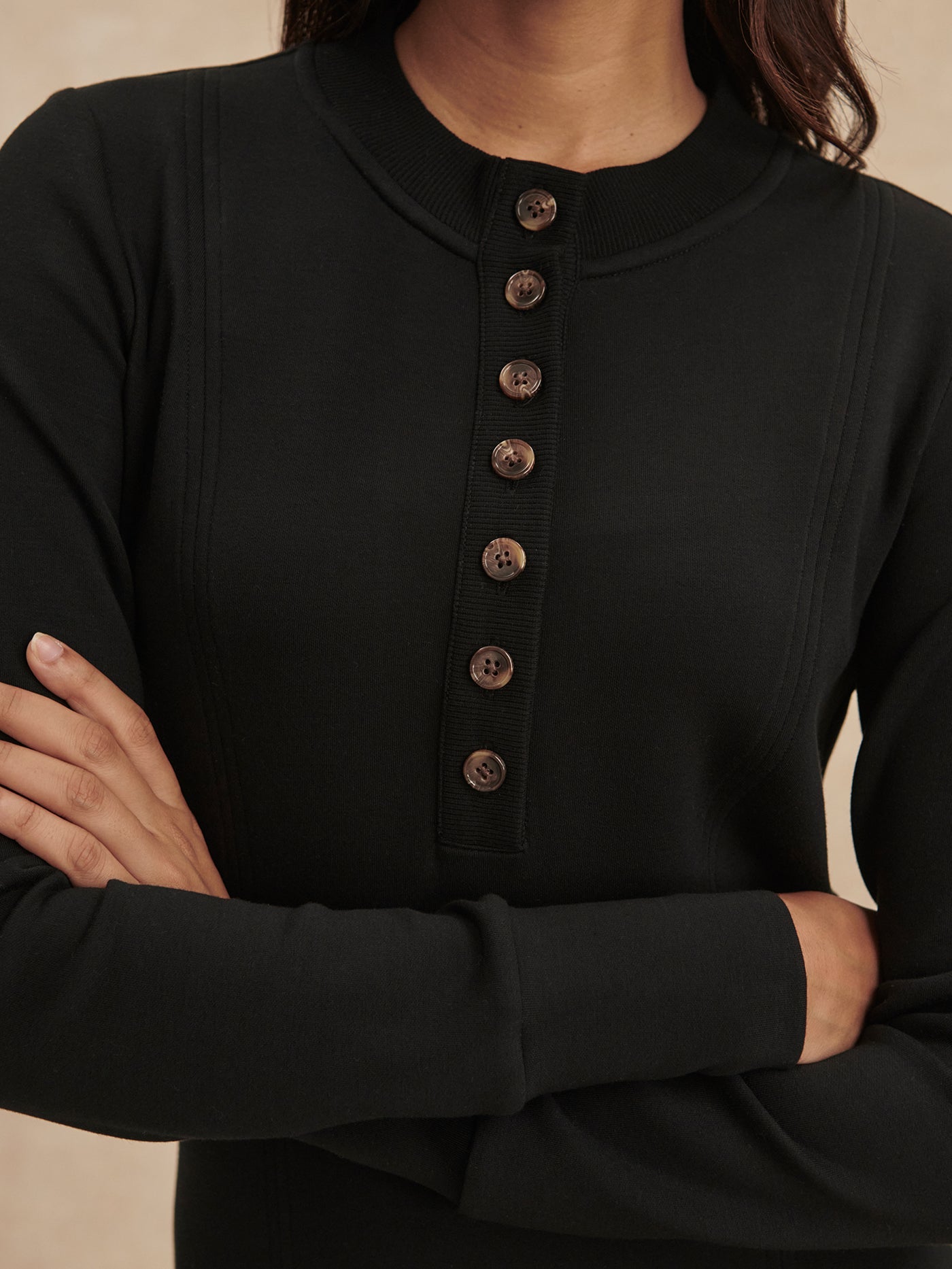Varley Black Abriella Midi Dress