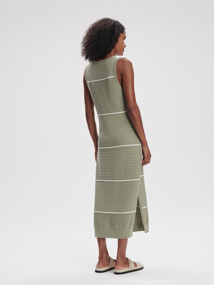 Varley Seagrass Scott Scoop Neck Midi Dress