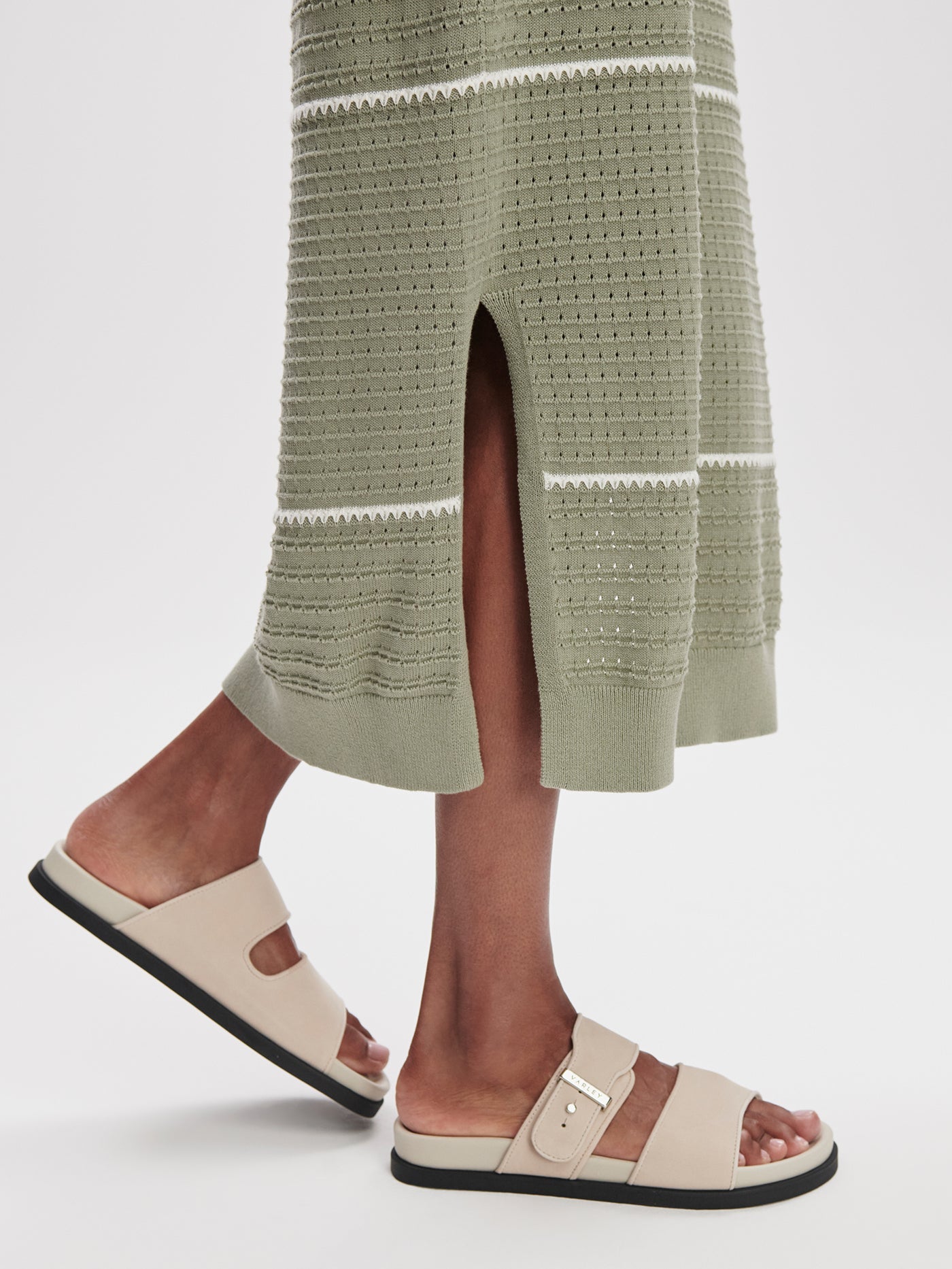 Varley Seagrass Scott Scoop Neck Midi Dress