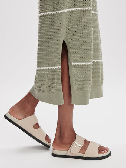 Varley Seagrass Scott Scoop Neck Midi Dress