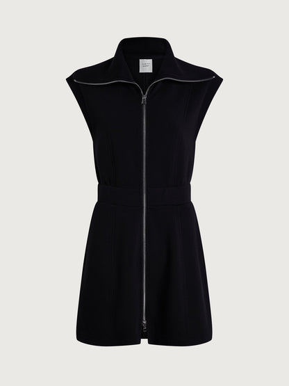 Varley Black Rebecca Zip Through Dress