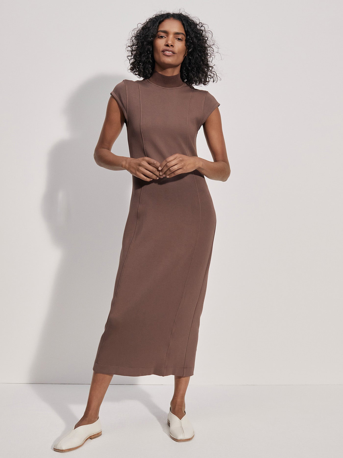 Varley Chestnut Taunton Midi Dress | VARLEY US