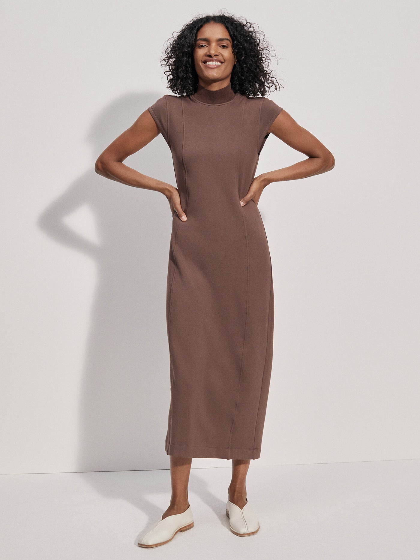Varley Chestnut Taunton Midi Dress | VARLEY US