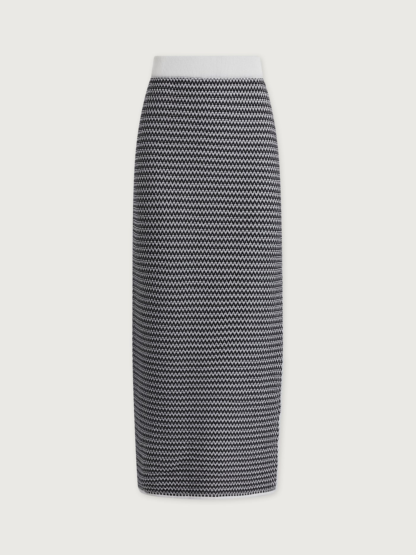 Varley Snow White/ Black Sinclair Knit Skirt