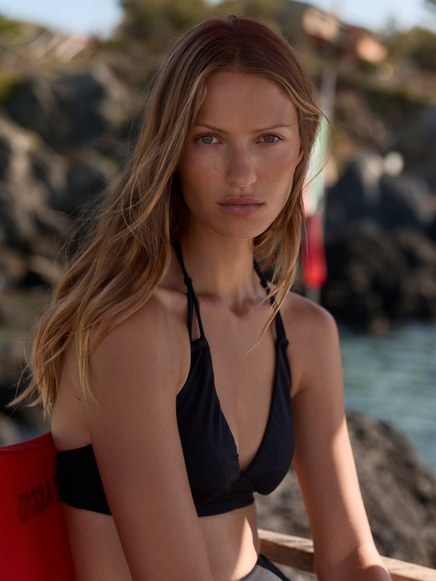 Varley Black Leoni Bikini Top
