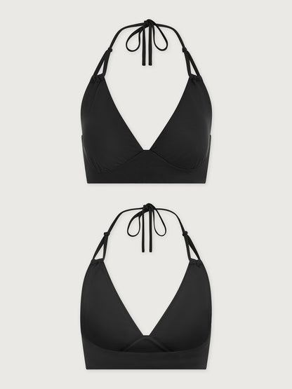 Varley Black Leoni Bikini Top