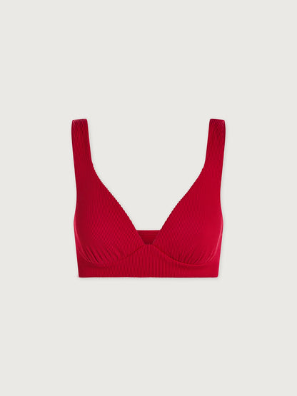 Varley Haute Red Stasia Bikini Top