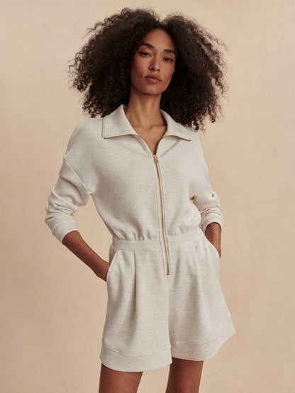 Varley Ivory Marl Annika Playsuit