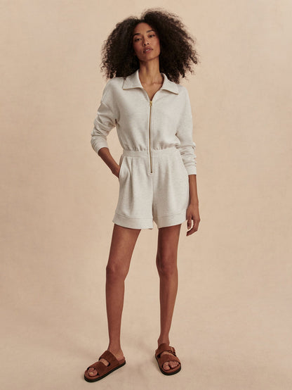 Varley Ivory Marl Annika Playsuit