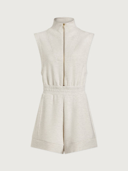 Varley Ivory Marl Linvale Playsuit | VARLEY US