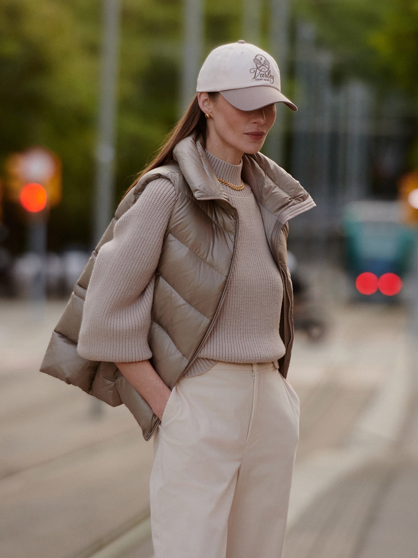 Varley Simply Taupe Bextor Lightweight Down Gilet