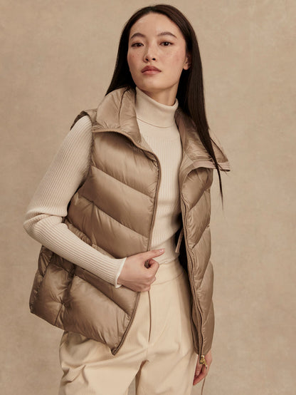 Varley Simply Taupe Bextor Lightweight Down Gilet