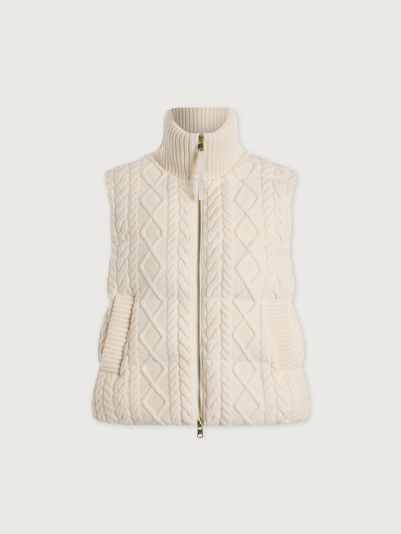 Varley Egret Irina Cable Knit Gilet