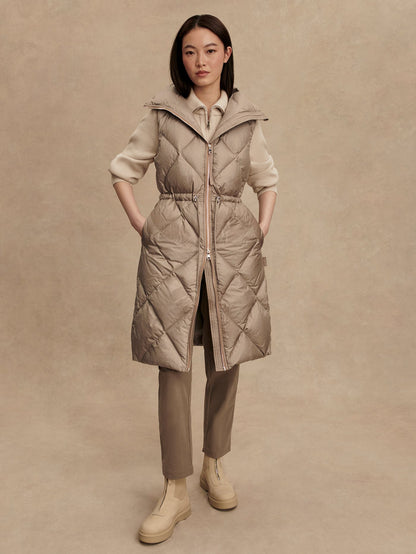 Varley Portabella Metallic Navine Long Down Gilet
