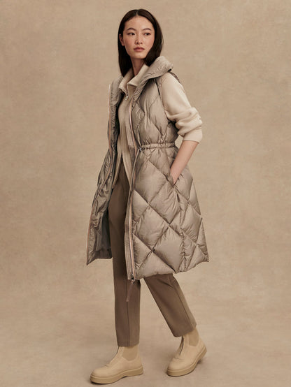 Varley Portabella Metallic Navine Long Down Gilet
