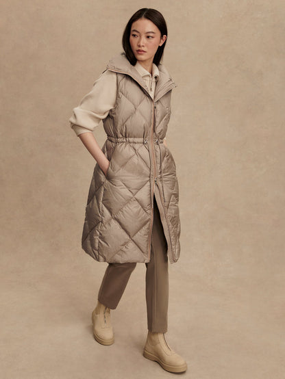 Varley Portabella Metallic Navine Long Down Gilet