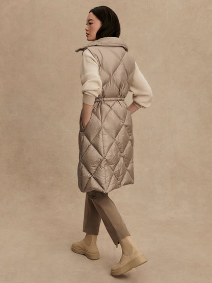 Varley Portabella Metallic Navine Long Down Gilet