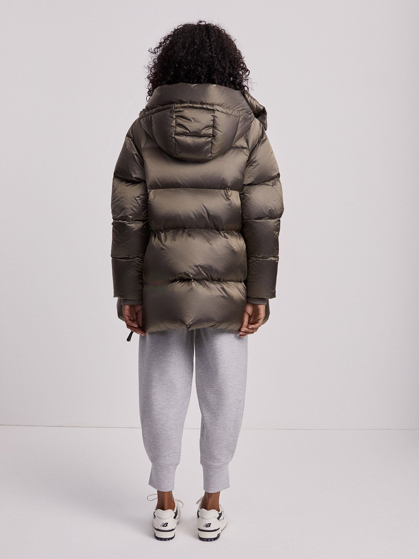 Varley Brushed Olive Metallic Canton Down Jacket