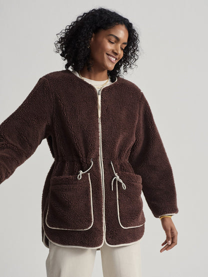 Varley French Roast Angelina Sherpa Coat