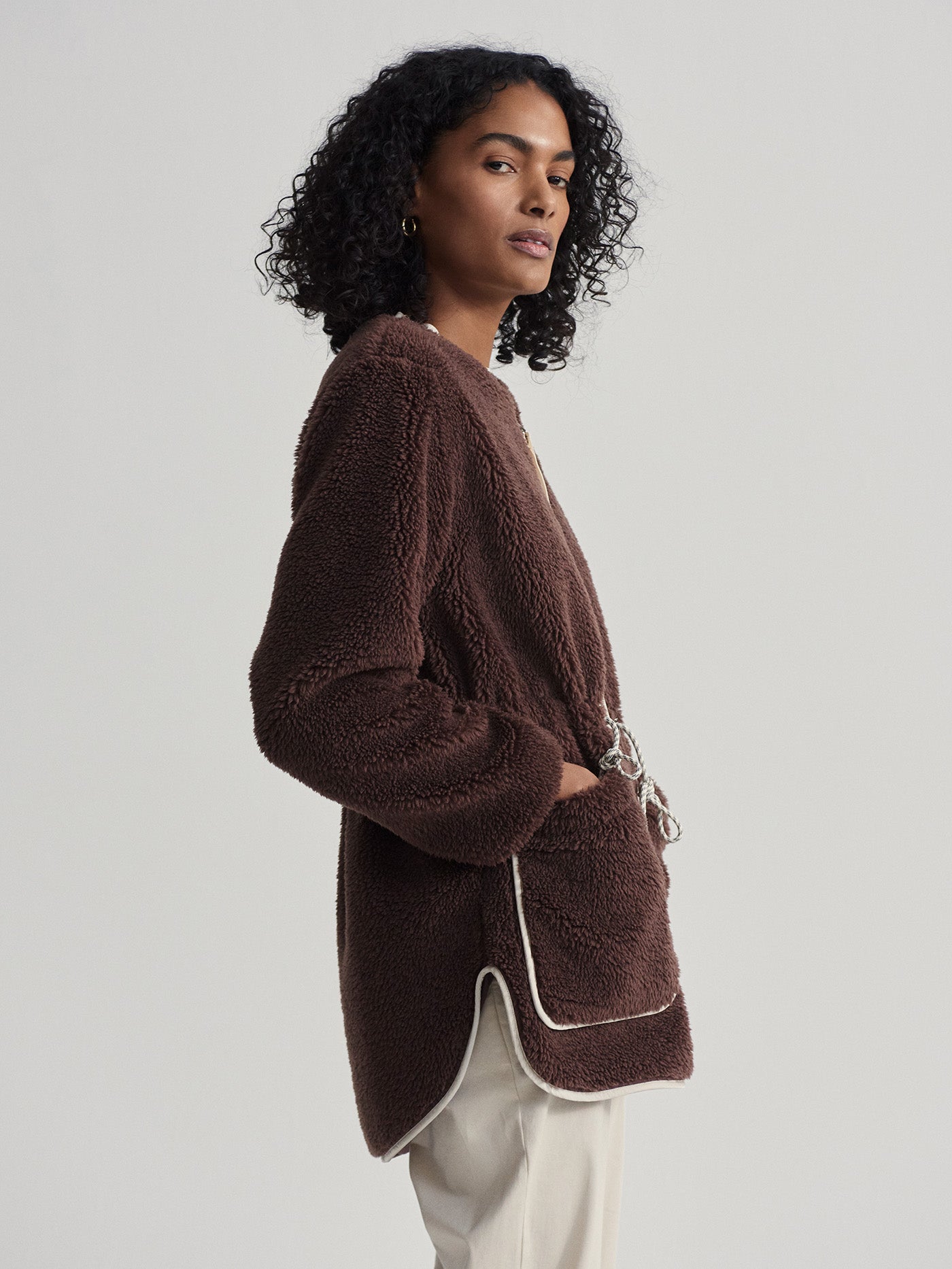 Varley French Roast Angelina Sherpa Coat