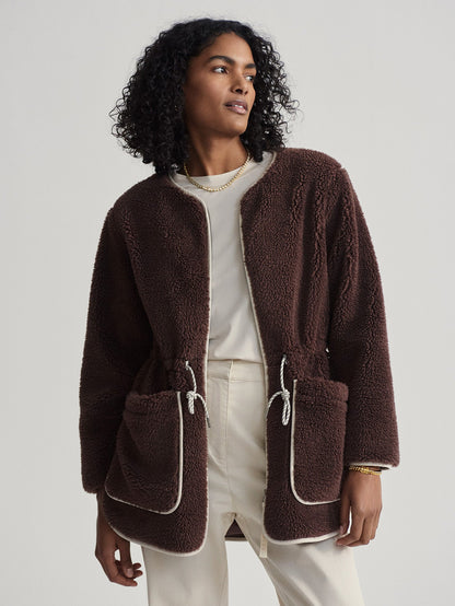 Varley French Roast Angelina Sherpa Coat