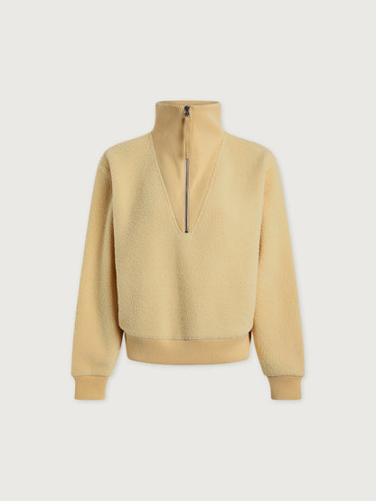 Varley Reed Yellow Jaylin Half Zip Fleece