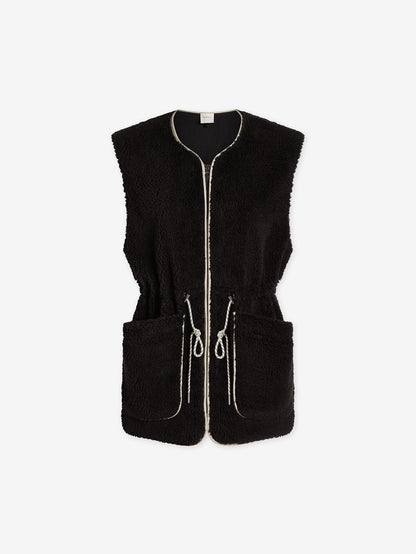 Varley Black Kestrel Sherpa Gilet | VARLEY US
