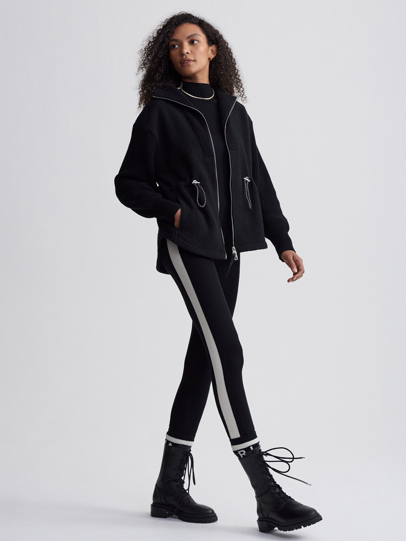 Varley Black Renea Fleece Jacket