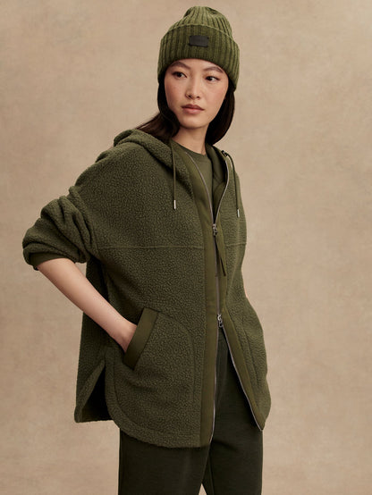 Varley Racing Olive Fey Relaxed Fleece