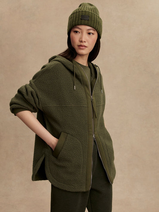 Varley Racing Olive Fey Relaxed Fleece