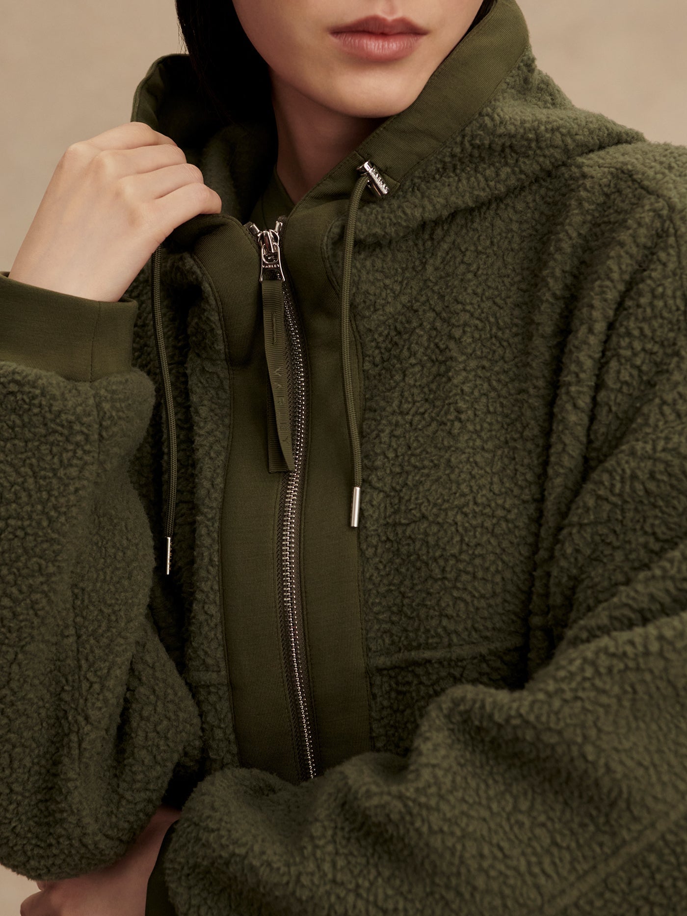 Varley Racing Olive Fey Relaxed Fleece