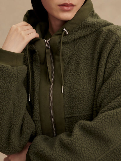 Varley Racing Olive Fey Relaxed Fleece
